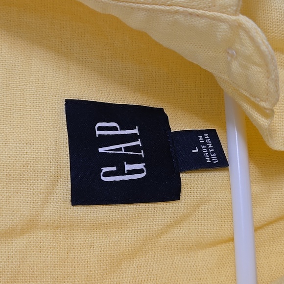 GAP Linen Button Down Shirt Long Sleeve - Picture 2 of 5